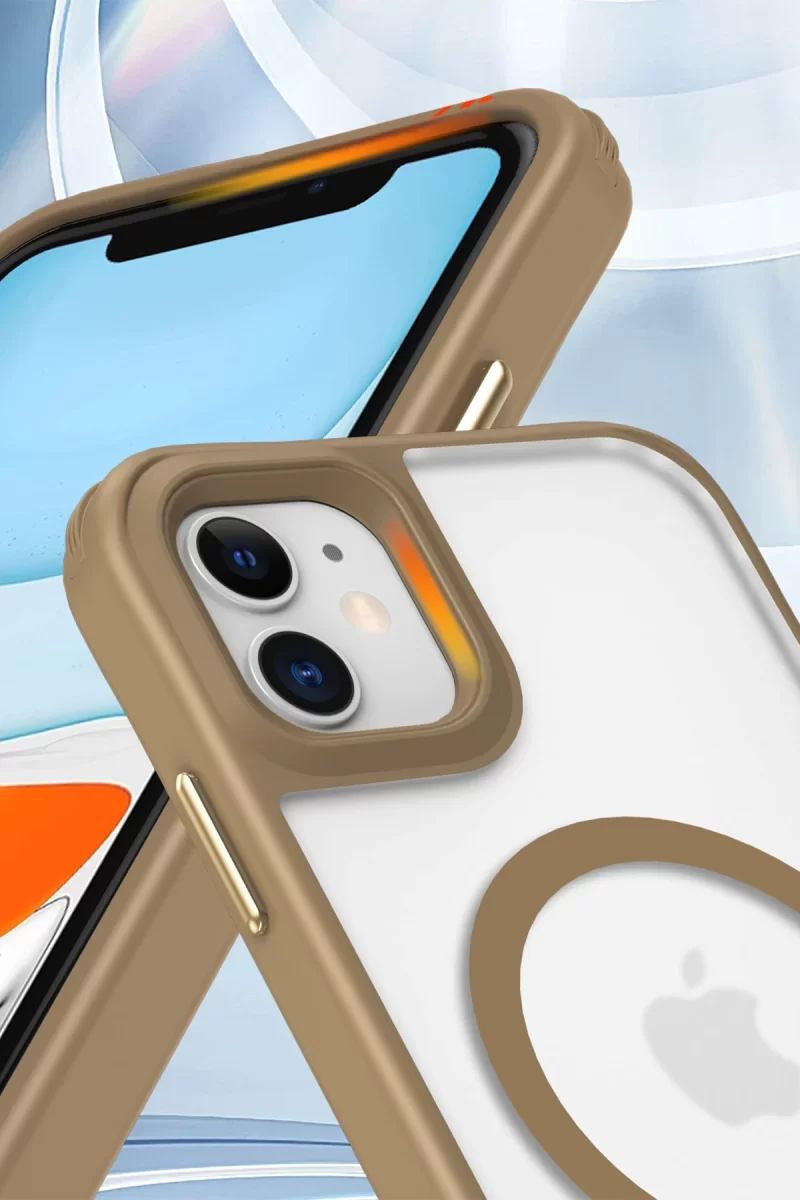 Newface Apple iPhone 11 Kılıf Enka Magsafe Silikon Kılıf - Desert