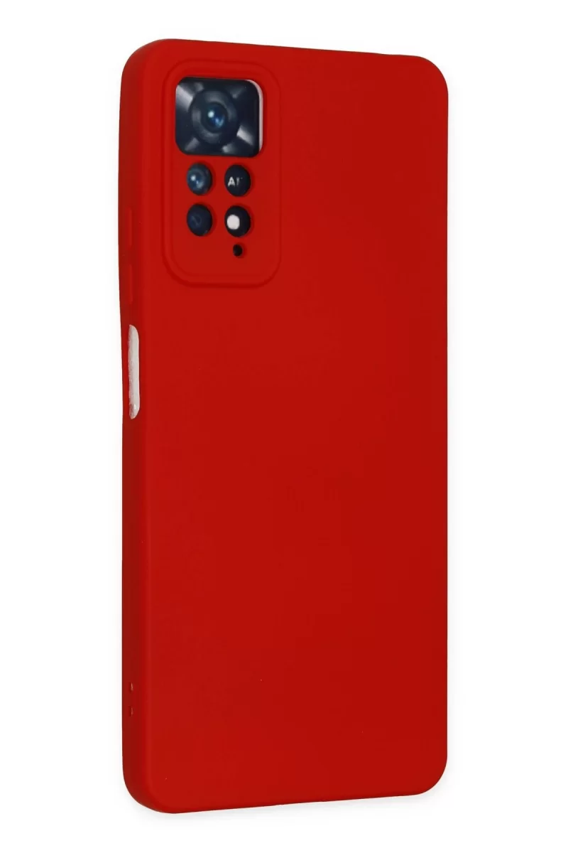 Newface Xiaomi Redmi Note 11 Pro Kılıf Nano içi Kadife Silikon - Kırmızı