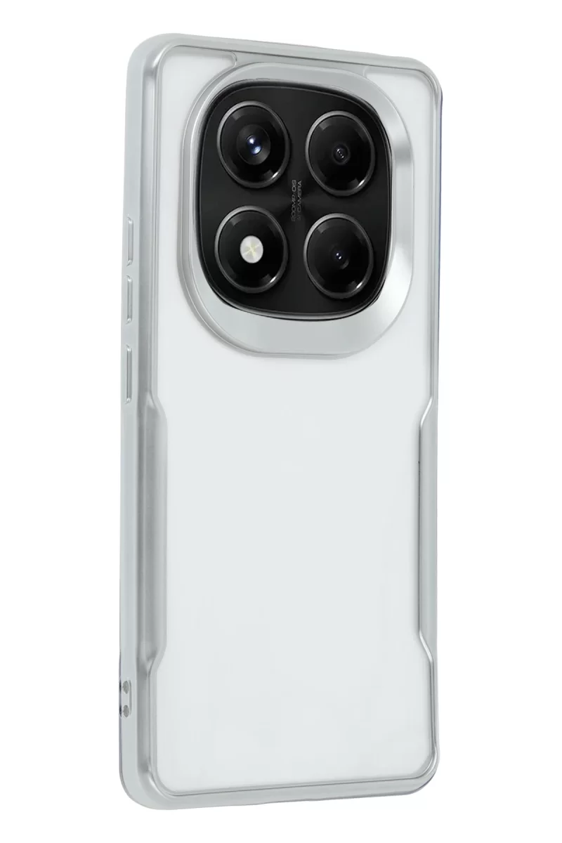 Newface Xiaomi Redmi Note 14 Pro 5G Kılıf Boyi Silikon Kapak - Gümüş
