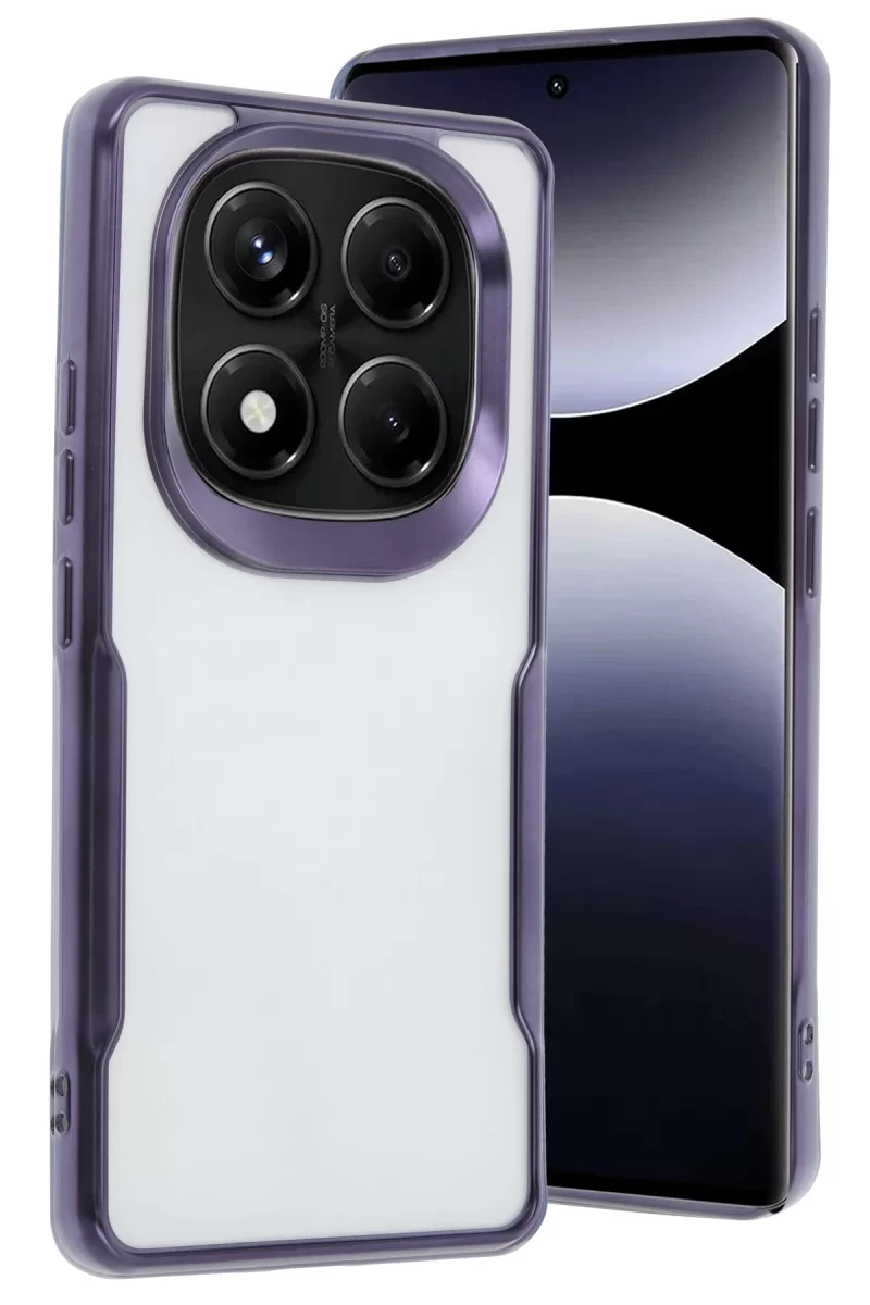 Newface Xiaomi Redmi Note 14 Pro 5G Kılıf Boyi Silikon Kapak - Derin Mor