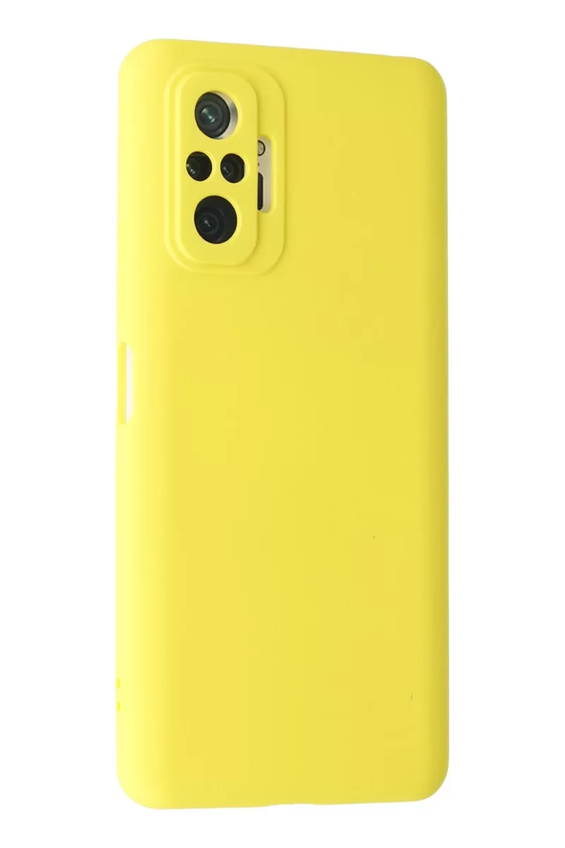 Newface Xiaomi Redmi Note 10 Pro Kılıf Nano içi Kadife Silikon - Sarı