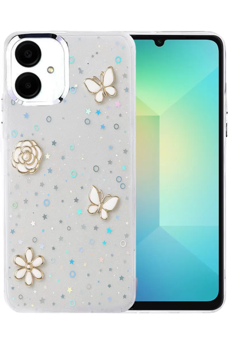 Newface Samsung Galaxy A06 Fiyonk Desenli Kapak - Desen 10