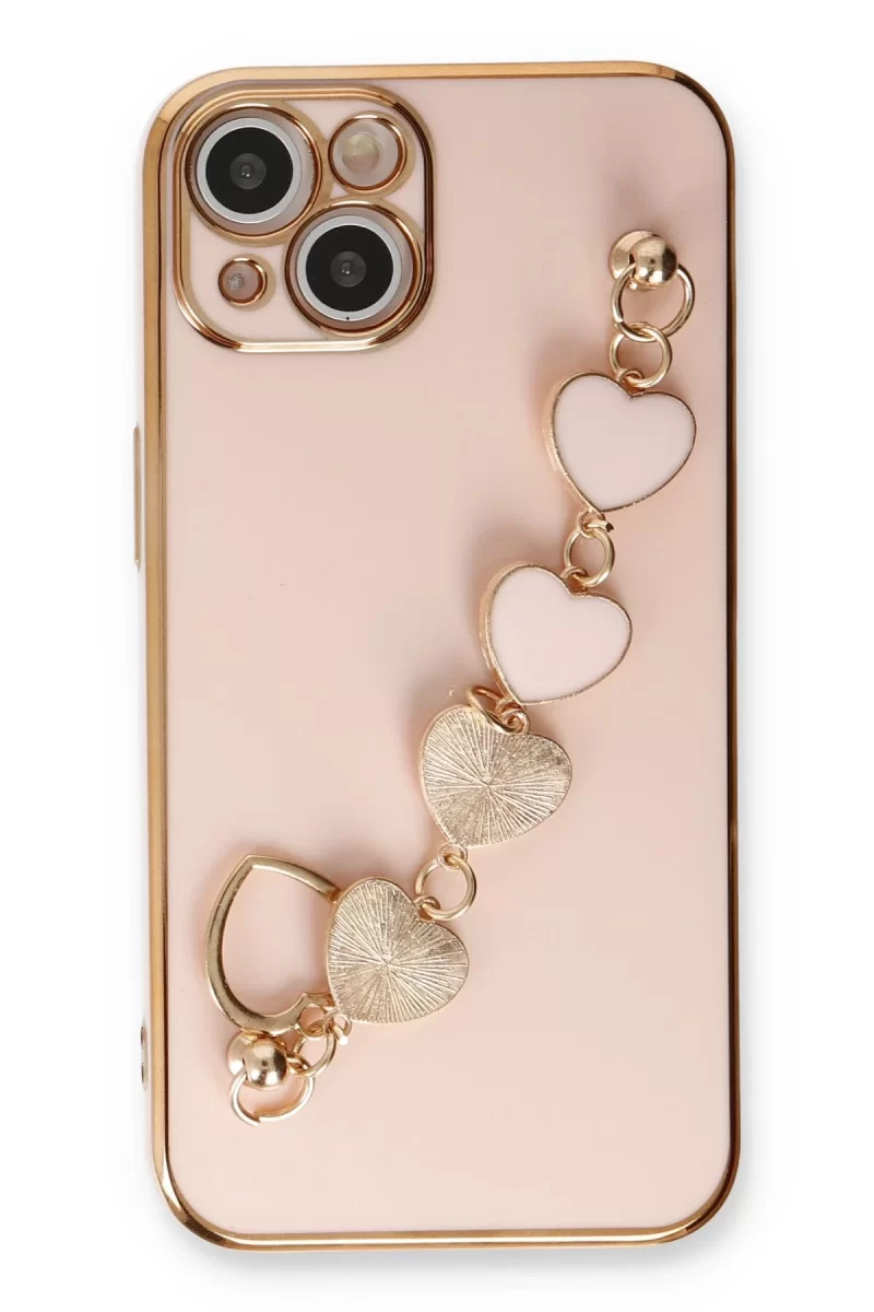Newface Apple iPhone 14 Plus Kılıf Esila Silikon - Pudra