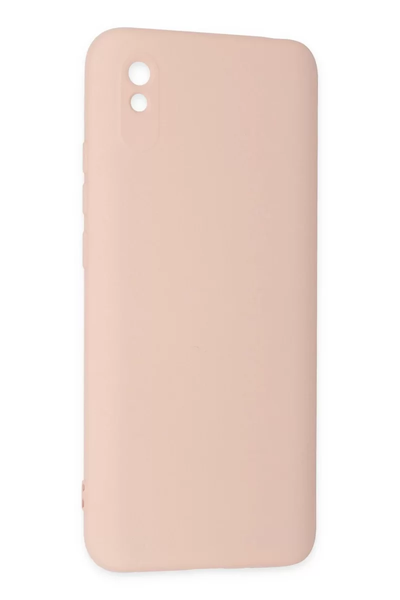 Newface Xiaomi Redmi 9A Kılıf Nano içi Kadife Silikon - Pudra