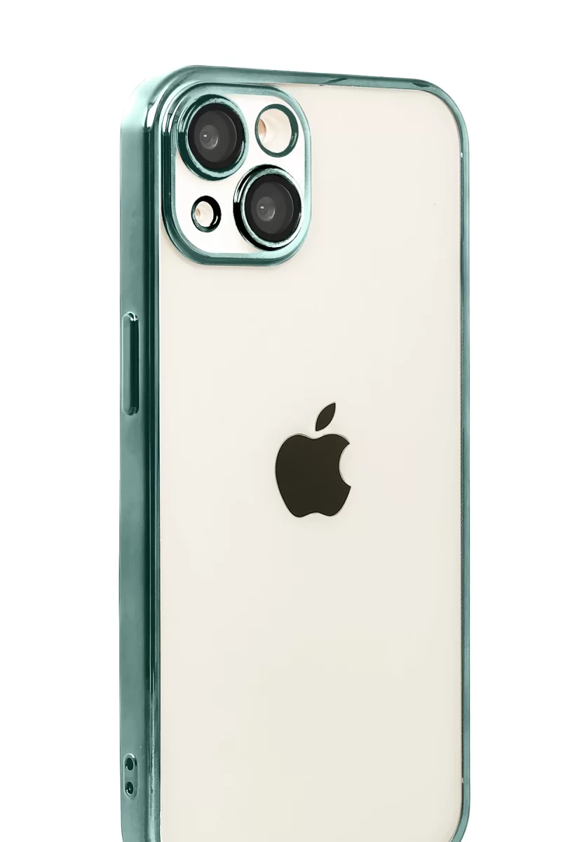 Newface Apple iPhone 15 Razer Lensli Silikon - Yeşil