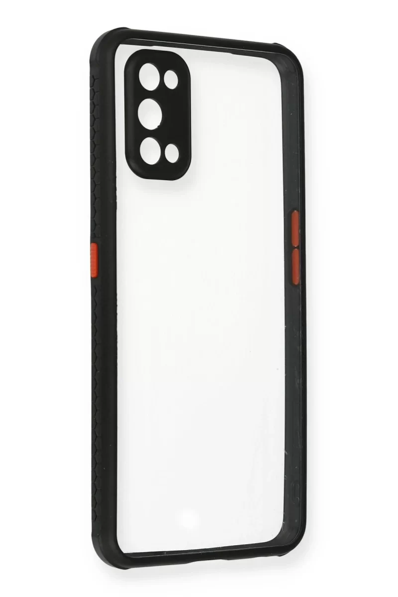 Newface Realme 7 Pro Kılıf Miami Şeffaf Silikon - Siyah