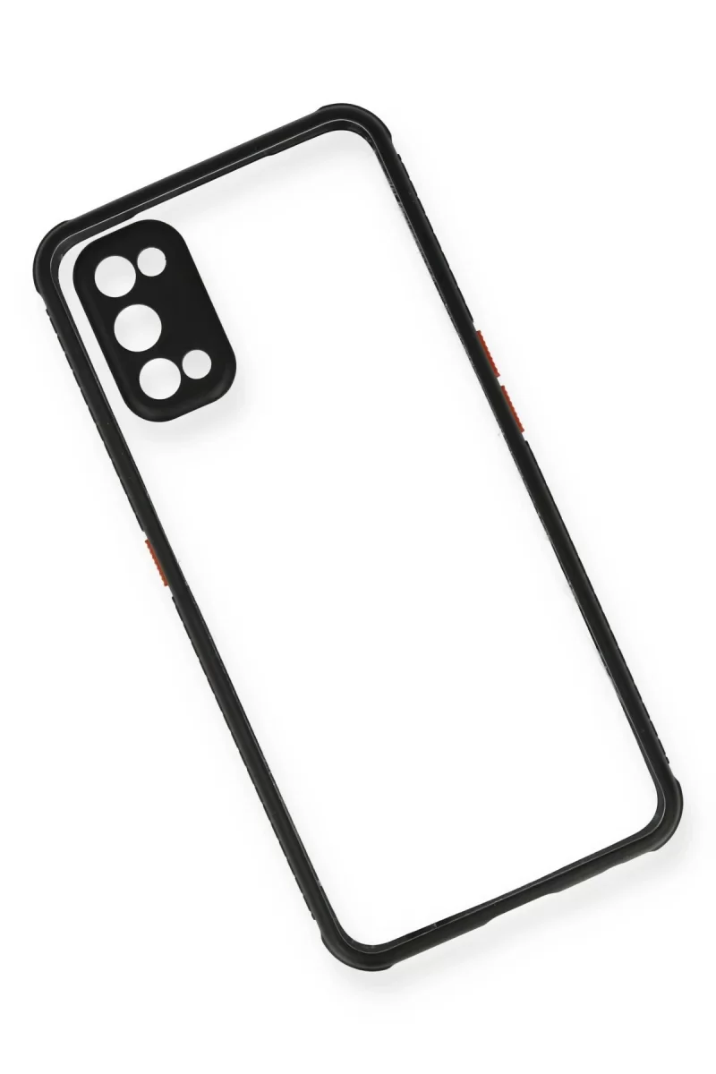 Newface Realme 7 Pro Kılıf Miami Şeffaf Silikon - Siyah