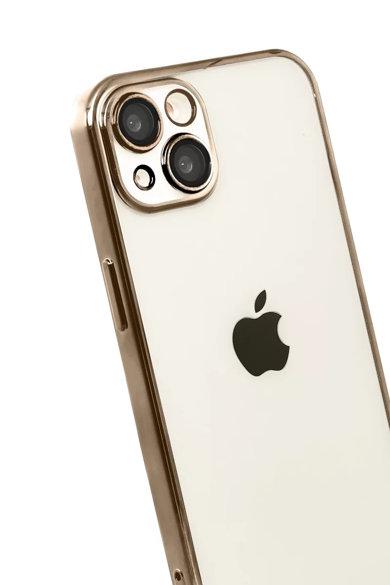 Newface Apple iPhone 15 Razer Lensli Silikon - Çöl Titanyum
