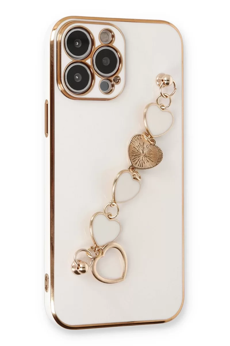 Newface Apple iPhone 14 Pro Max Kılıf Esila Silikon - Beyaz
