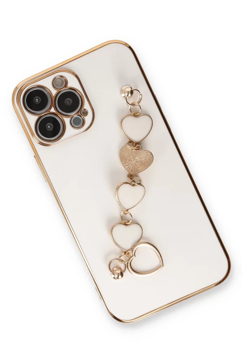 Newface Apple iPhone 14 Pro Max Kılıf Esila Silikon - Beyaz