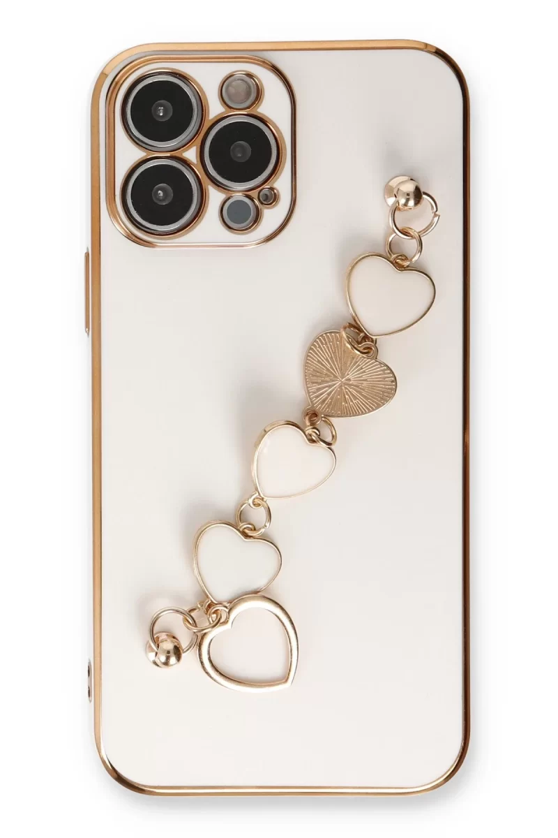 Newface Apple iPhone 14 Pro Max Kılıf Esila Silikon - Beyaz