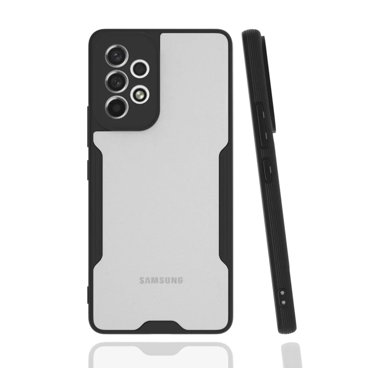 Newface Samsung Galaxy A53 5G Kılıf Platin Silikon - Siyah