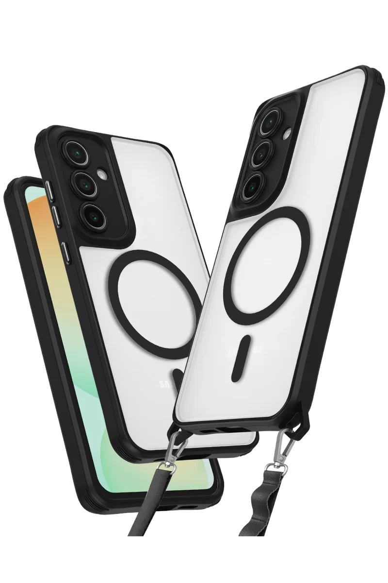 Newface Samsung Galaxy S23 FE Kılıf Enka Magsafe Silikon Kılıf - Siyah