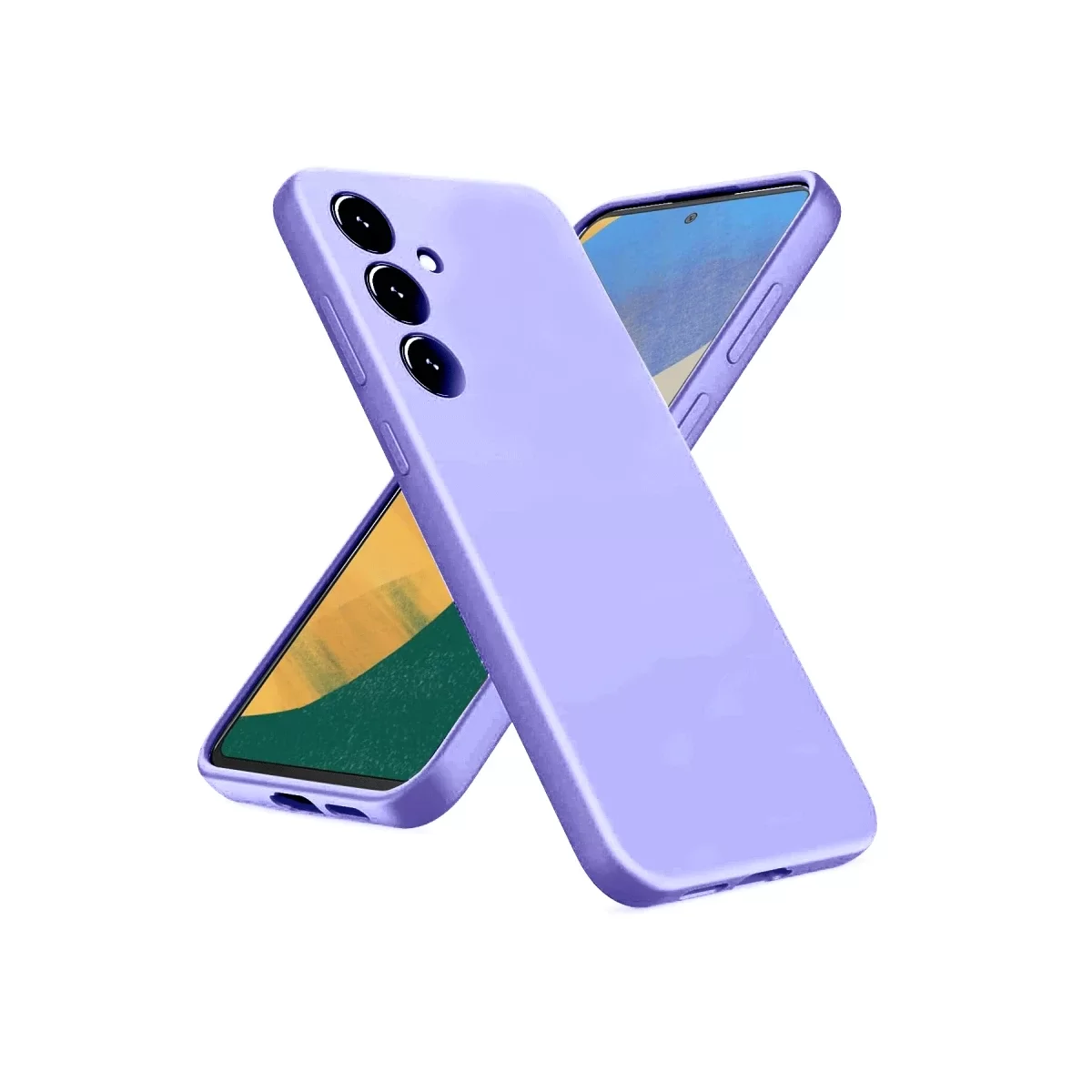 Newface Samsung Galaxy A36 Kılıf Nano içi Kadife Silikon - Lila