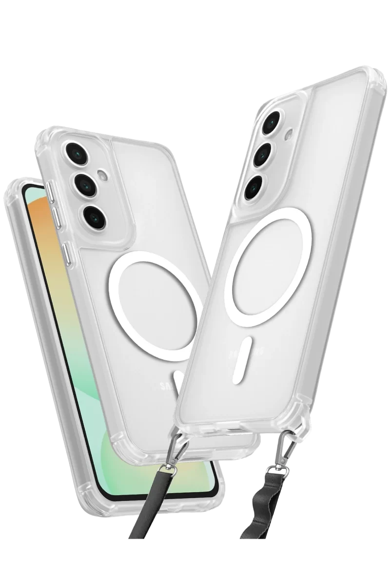 Newface Samsung Galaxy S23 FE Kılıf Enka Magsafe Silikon Kılıf - Şeffaf