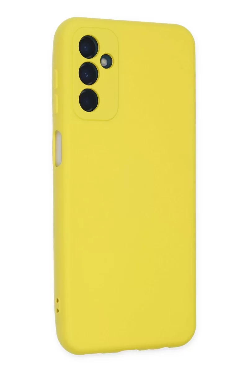 Newface Samsung Galaxy M23 Kılıf Nano içi Kadife Silikon - Sarı