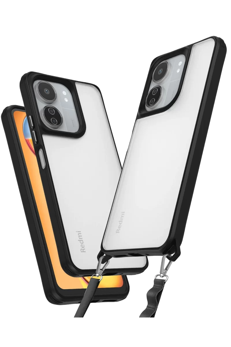 Newface Xiaomi Redmi 13C Kılıf Penta Silikon Kılıf - Siyah