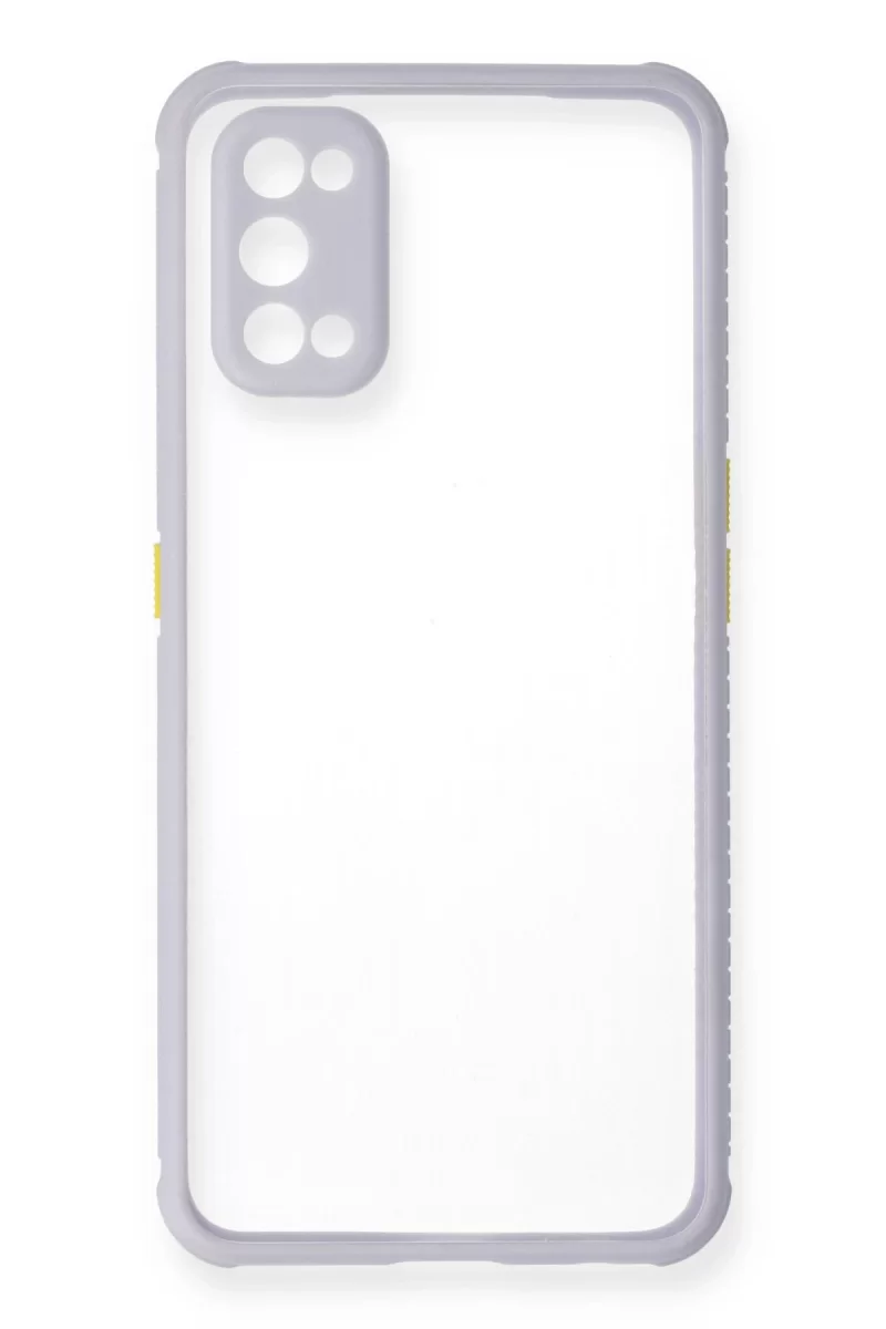 Newface Realme 7 Pro Kılıf Miami Şeffaf Silikon - Lila