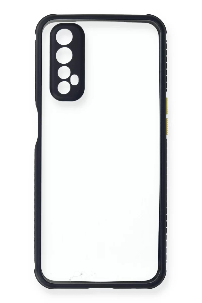 Newface Realme 7 Kılıf Miami Şeffaf Silikon - Lacivert