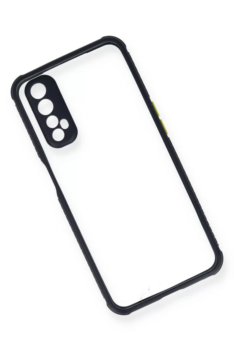 Newface Realme 7 Kılıf Miami Şeffaf Silikon - Lacivert