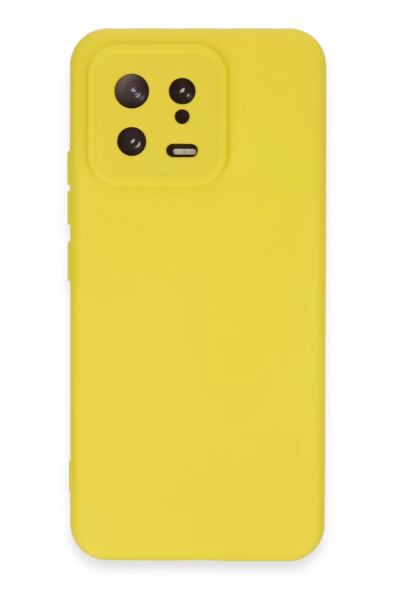 Newface Xiaomi Mi 13 Kılıf Nano içi Kadife Silikon - Sarı