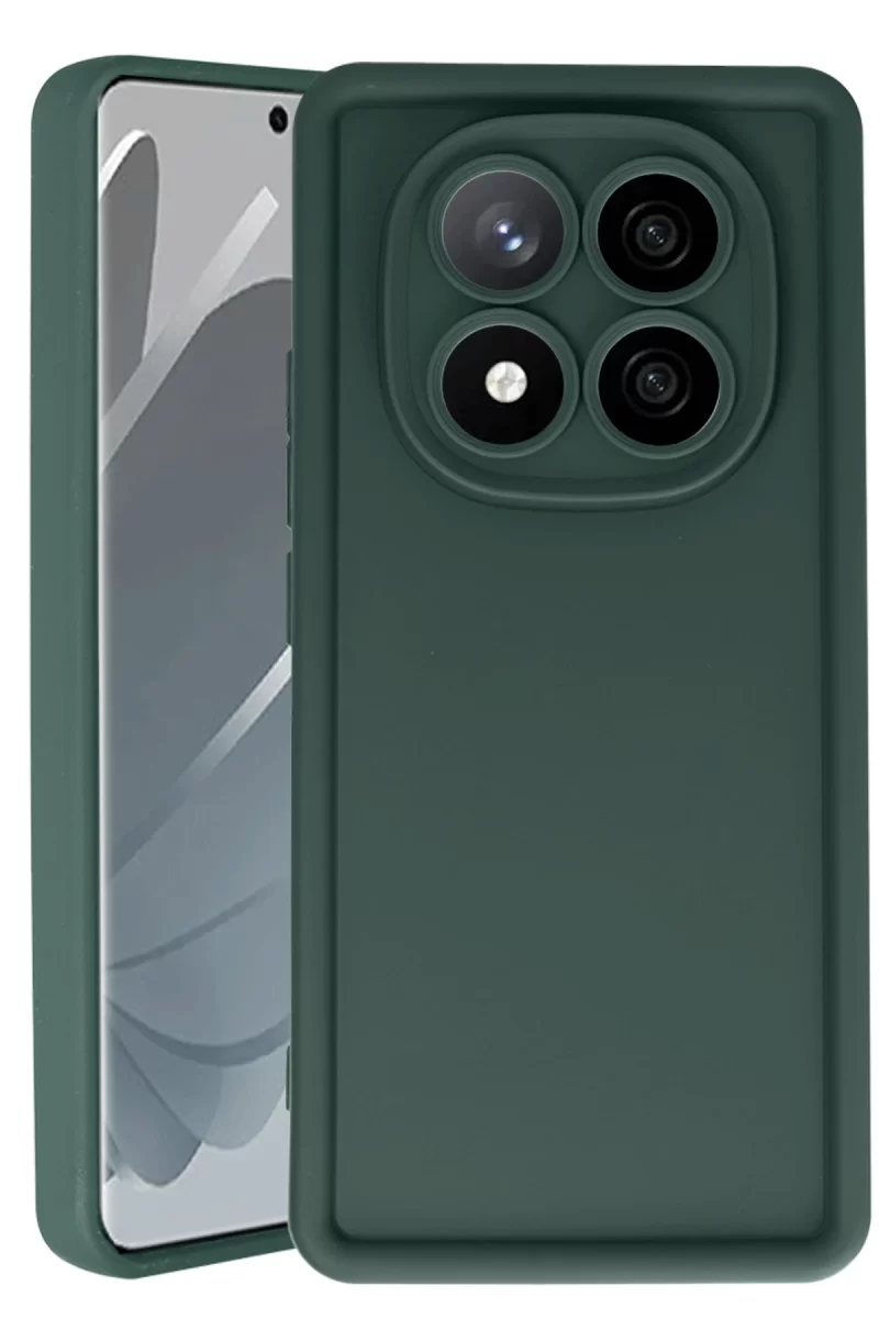 Newface Xiaomi Redmi Note 14 Pro 5G Kılıf Viera Silikon - Koyu Yeşil