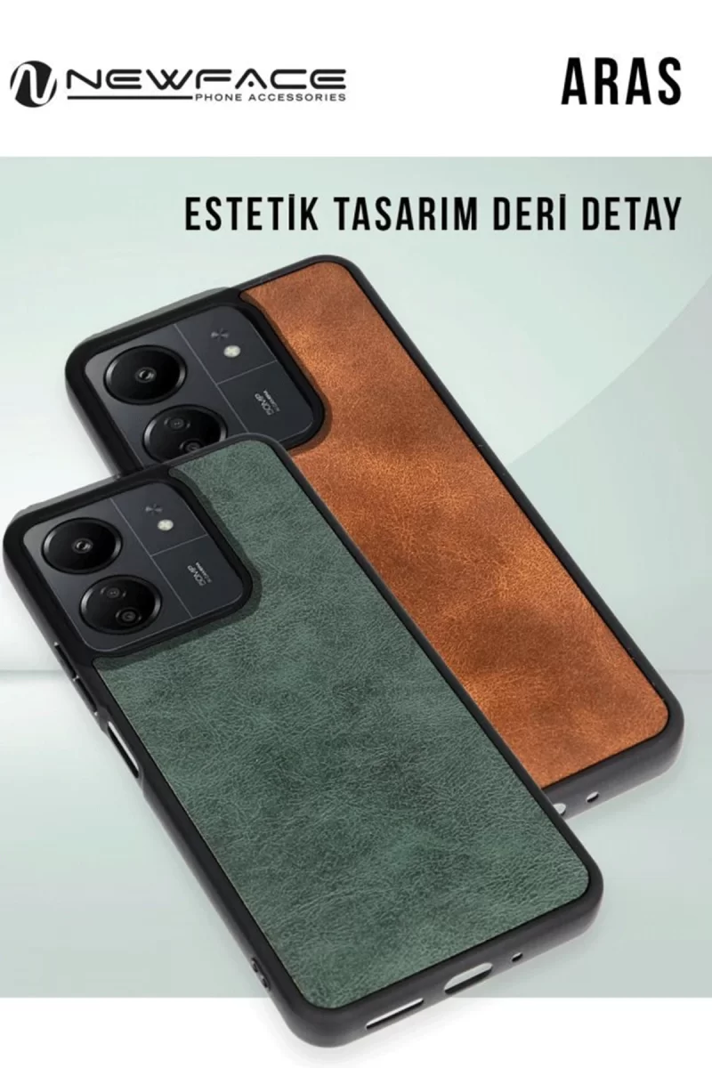 Newface Samsung Galaxy A26 Kılıf Aras Deri Kapak - Kırmızı