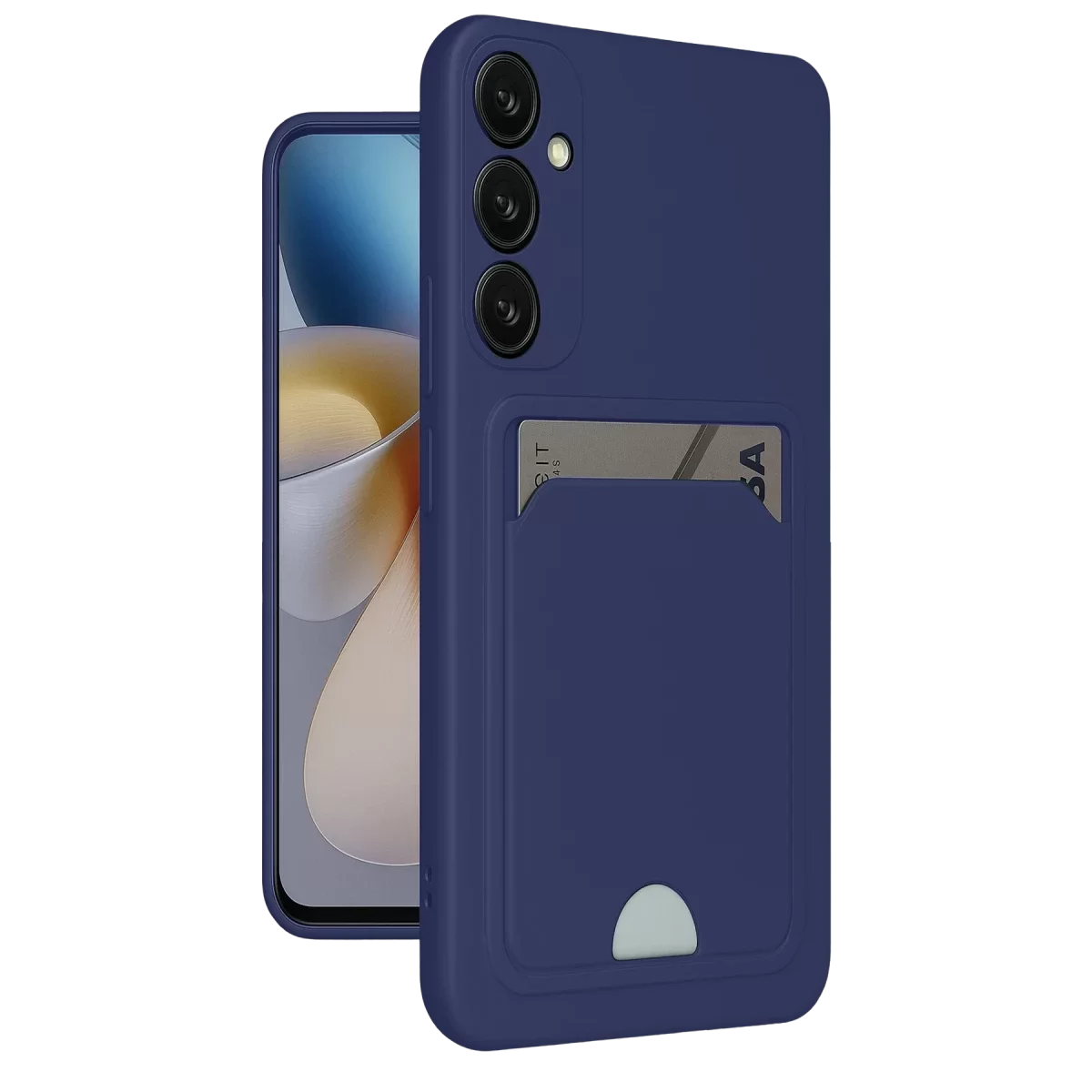 Newface Samsung Galaxy A26 Kılıf Kelvin Kartvizitli Silikon - Lacivert