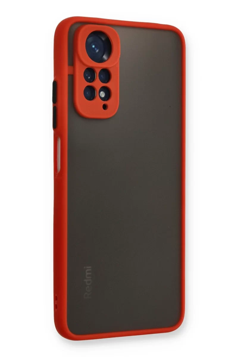 Newface Xiaomi Redmi Note 11 Kılıf Montreal Silikon Kapak - Kırmızı