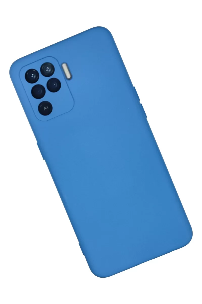 Newface Oppo Reno 5 Lite Kılıf Nano içi Kadife Silikon - Mavi
