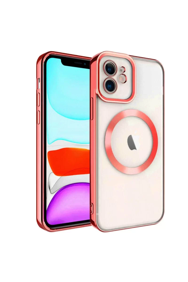 Newface Apple iPhone 11 Kılıf Kross Magneticsafe Kapak - Kırmızı