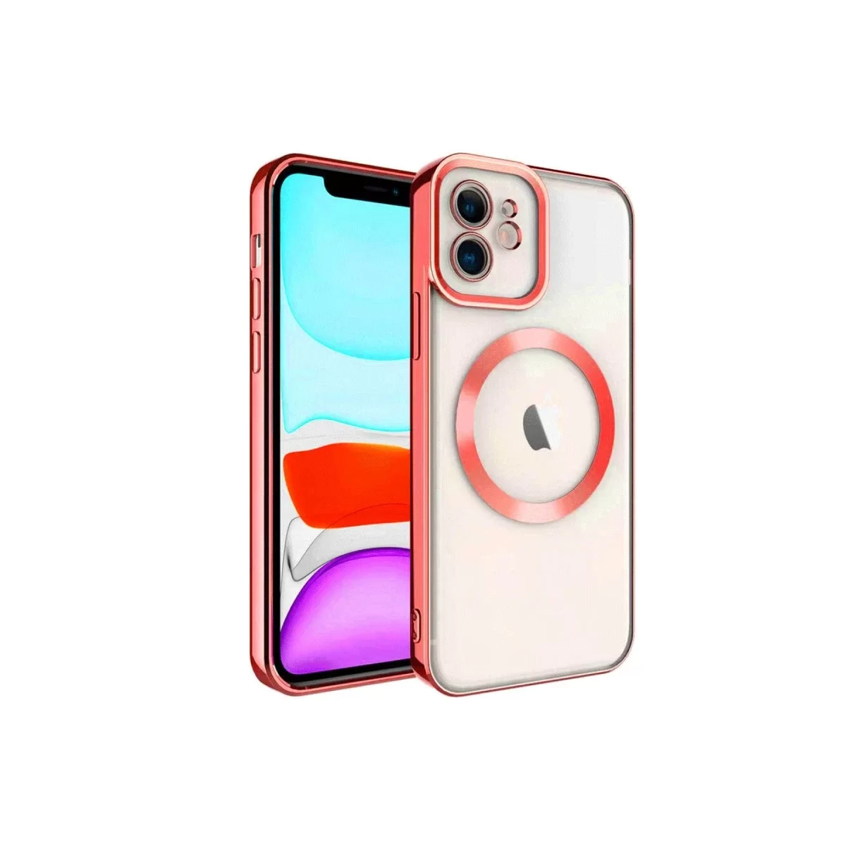 Newface Apple iPhone 11 Kılıf Kross Magneticsafe Kapak - Kırmızı