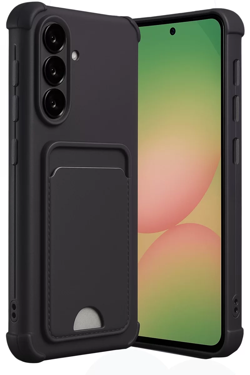Newface Samsung Galaxy A36 Kılıf Kelvin Kartvizitli Silikon - Siyah