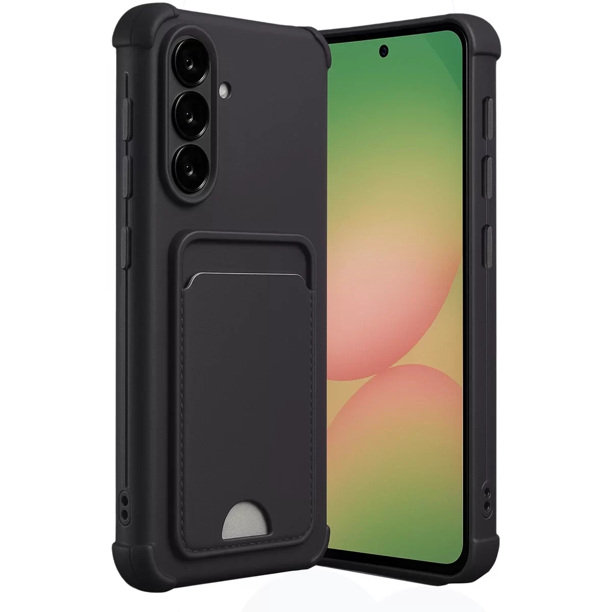 Newface Samsung Galaxy A36 Kılıf Kelvin Kartvizitli Silikon - Siyah