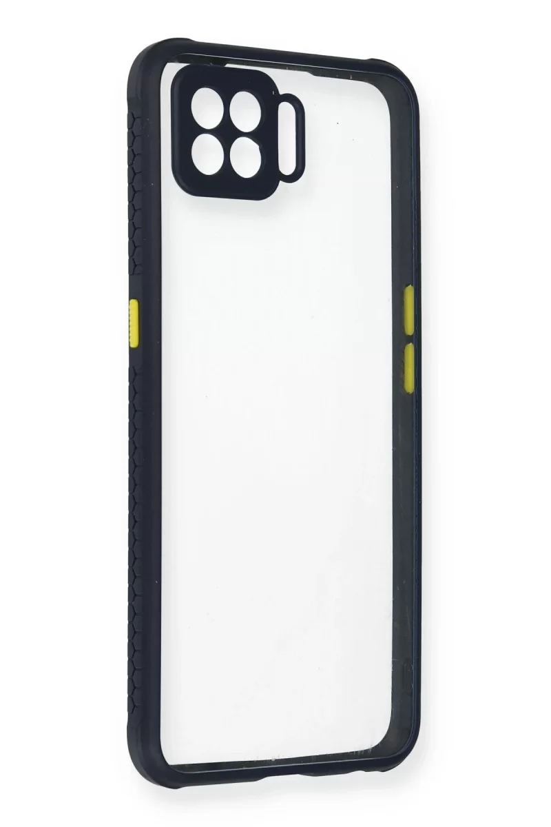 Newface Oppo A73 Kılıf Miami Şeffaf Silikon - Lacivert