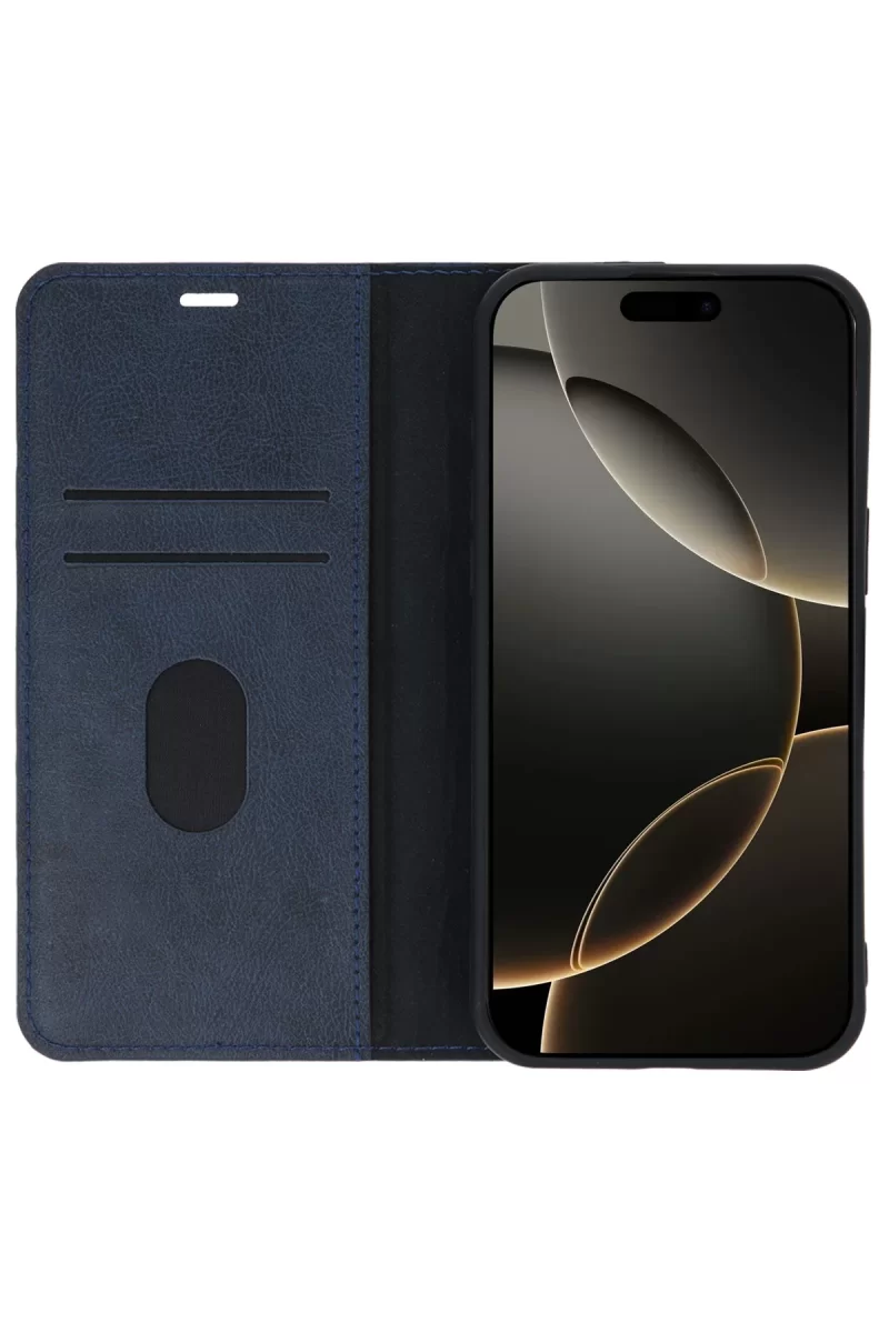Newface Apple iPhone 15 Pro Max Kılıf Trend S Plus Kapaklı Kılıf - Lacivert