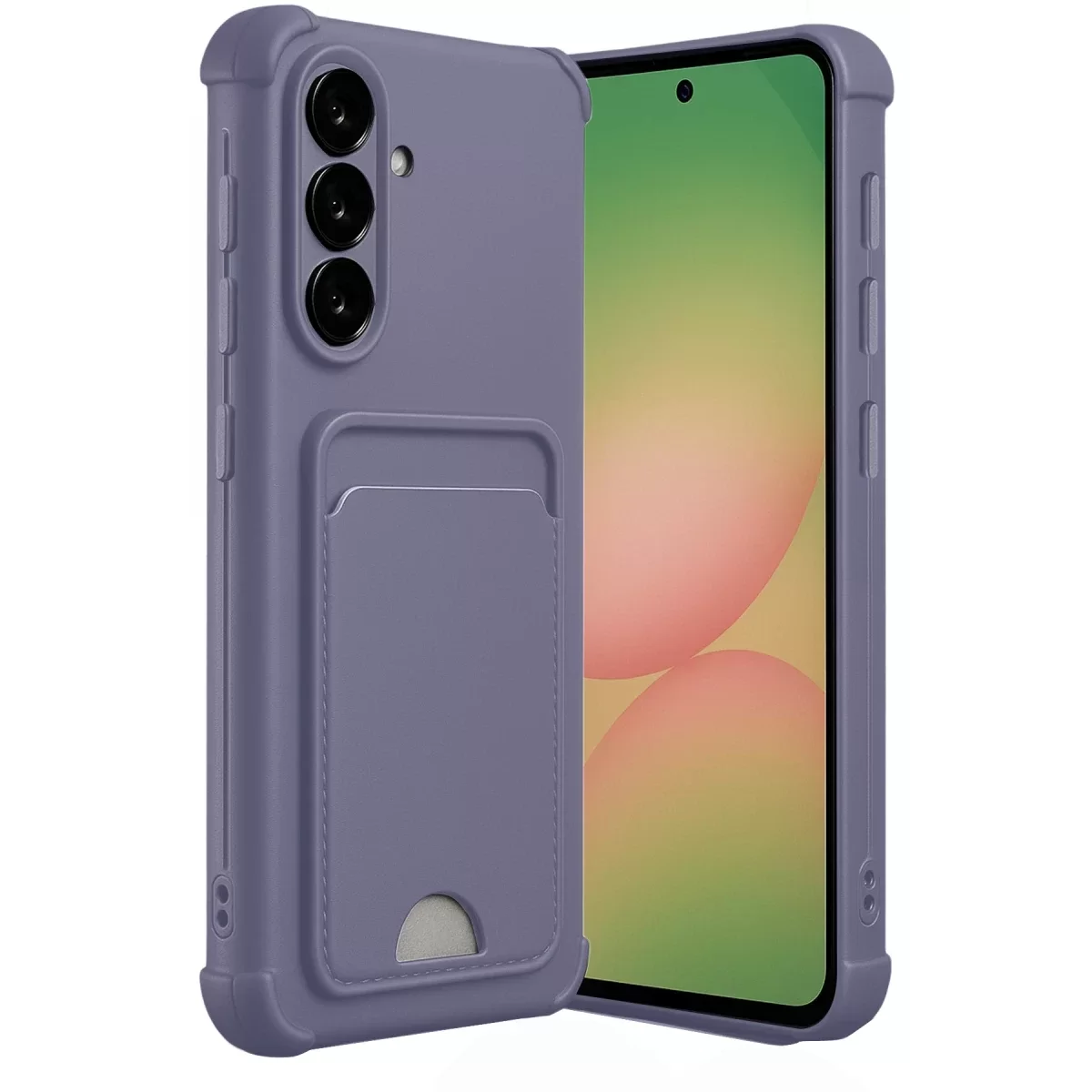 Newface Samsung Galaxy A36 Kılıf Kelvin Kartvizitli Silikon - Lila