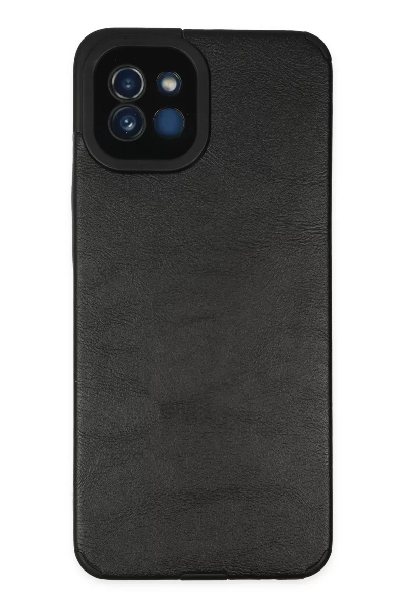 Newface Samsung Galaxy A03 Kılıf Loop Deri Silikon - Siyah