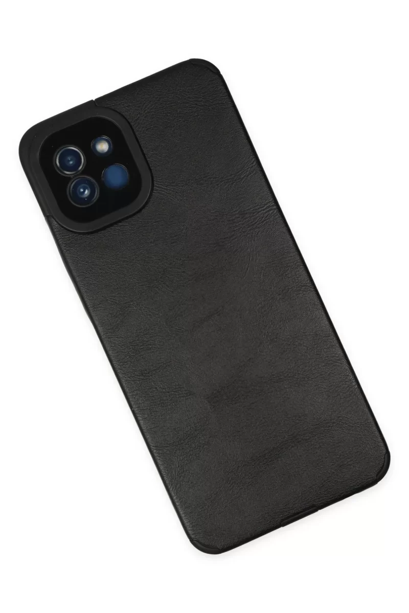 Newface Samsung Galaxy A03 Kılıf Loop Deri Silikon - Siyah