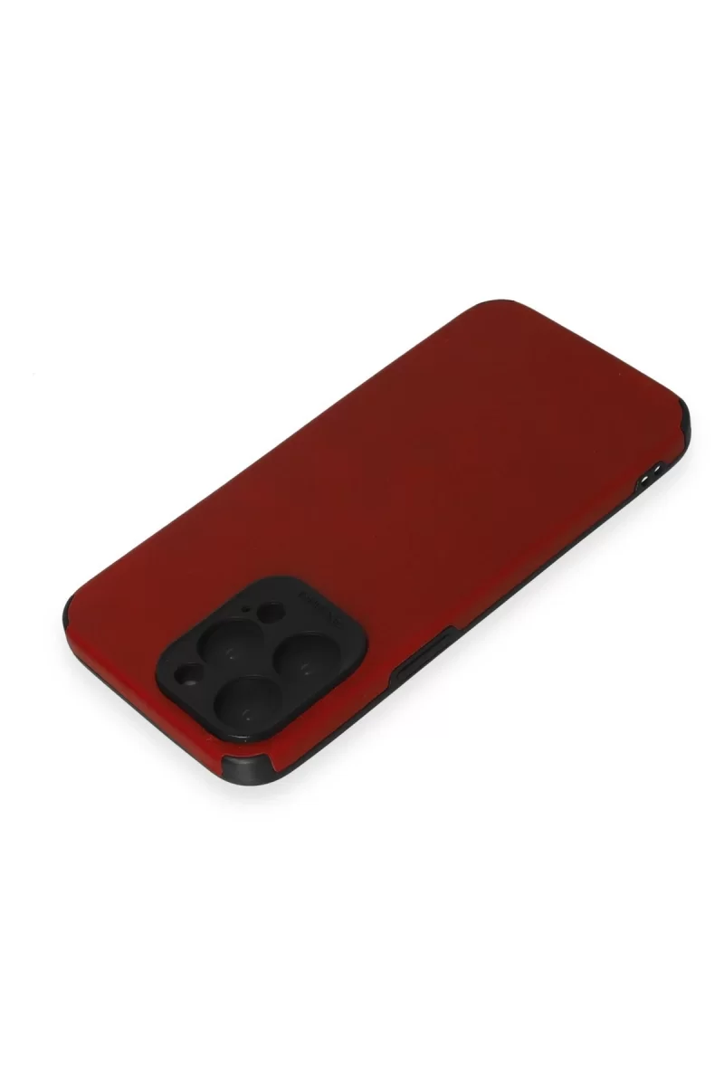 Newface Apple iPhone 15 Pro Max Kılıf Loop Deri Silikon - Kırmızı