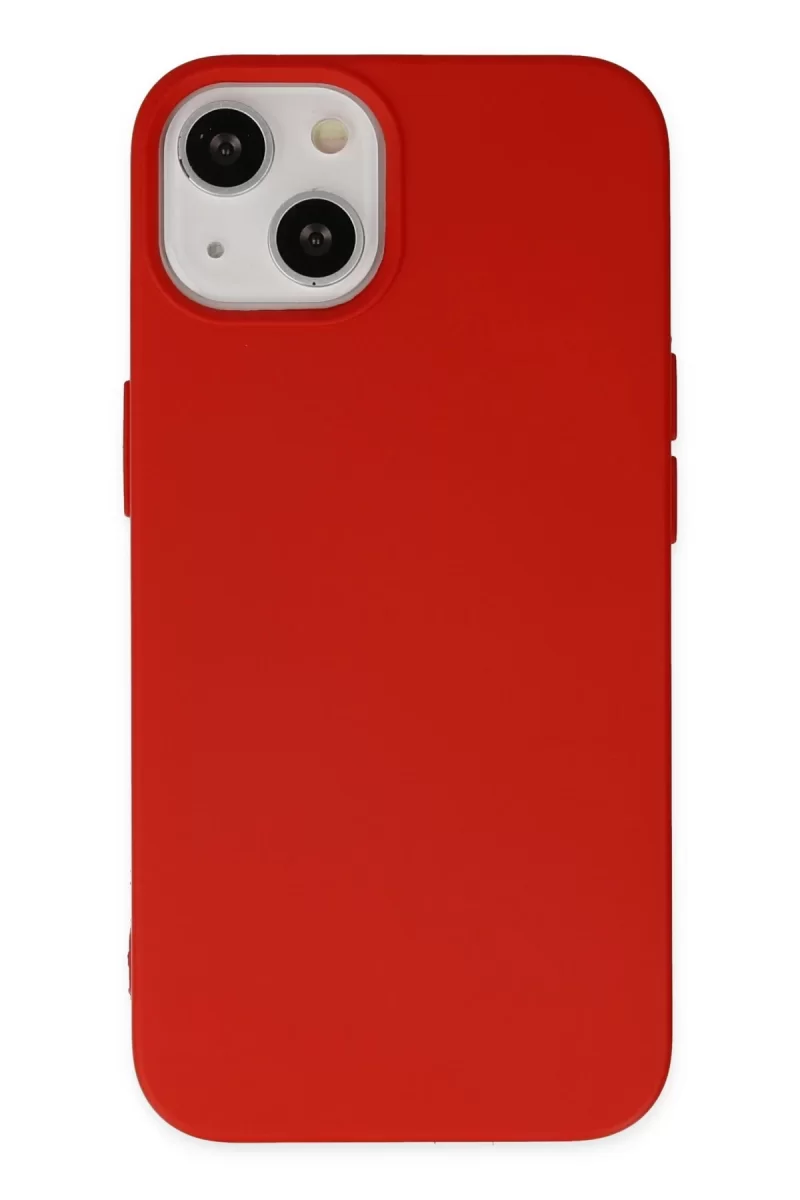 Newface Apple iPhone 15 Pro Kılıf Nano içi Kadife Silikon - Kırmızı