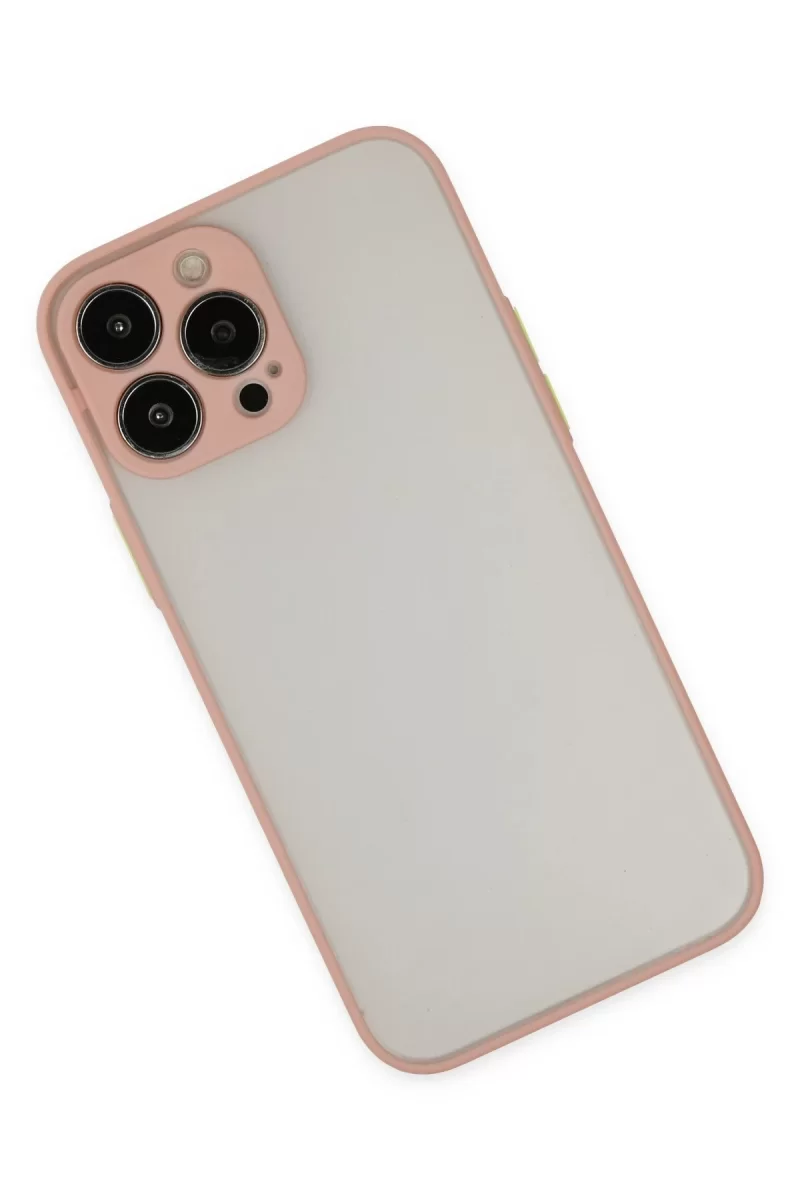 Newface Apple iPhone 15 Pro Max Kılıf Montreal Silikon Kapak - Pembe