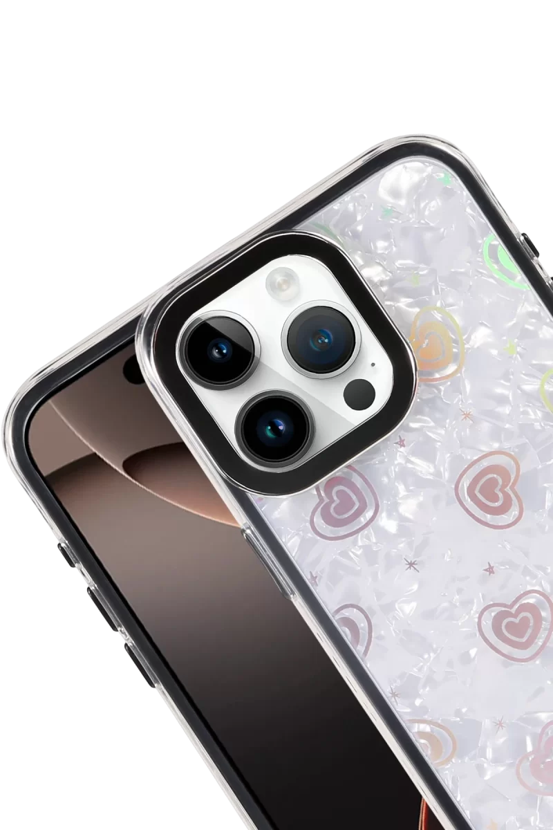 Newface Apple iPhone 15 Pro Max Lumi Desenli Kapak - Siyah