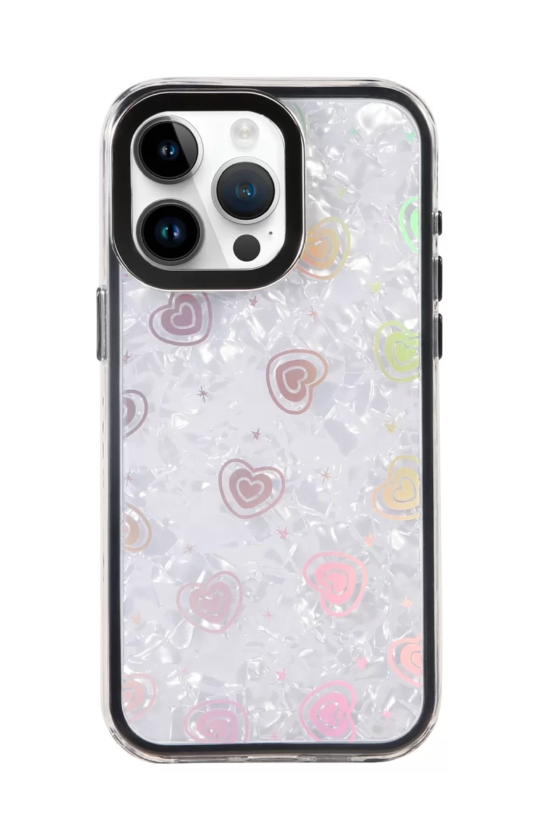 Newface Apple iPhone 15 Pro Max Lumi Desenli Kapak - Siyah