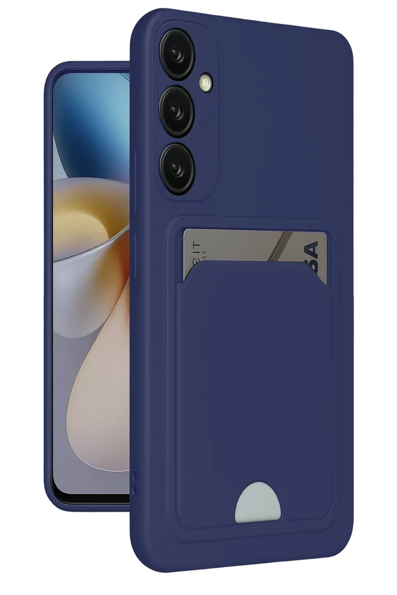 Newface Samsung Galaxy M15 Kelvin Kartvizitli Silikon - Lacivert