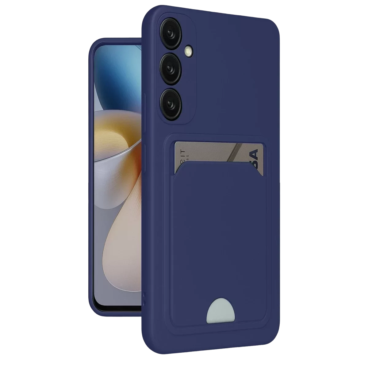 Newface Samsung Galaxy M15 Kelvin Kartvizitli Silikon - Lacivert