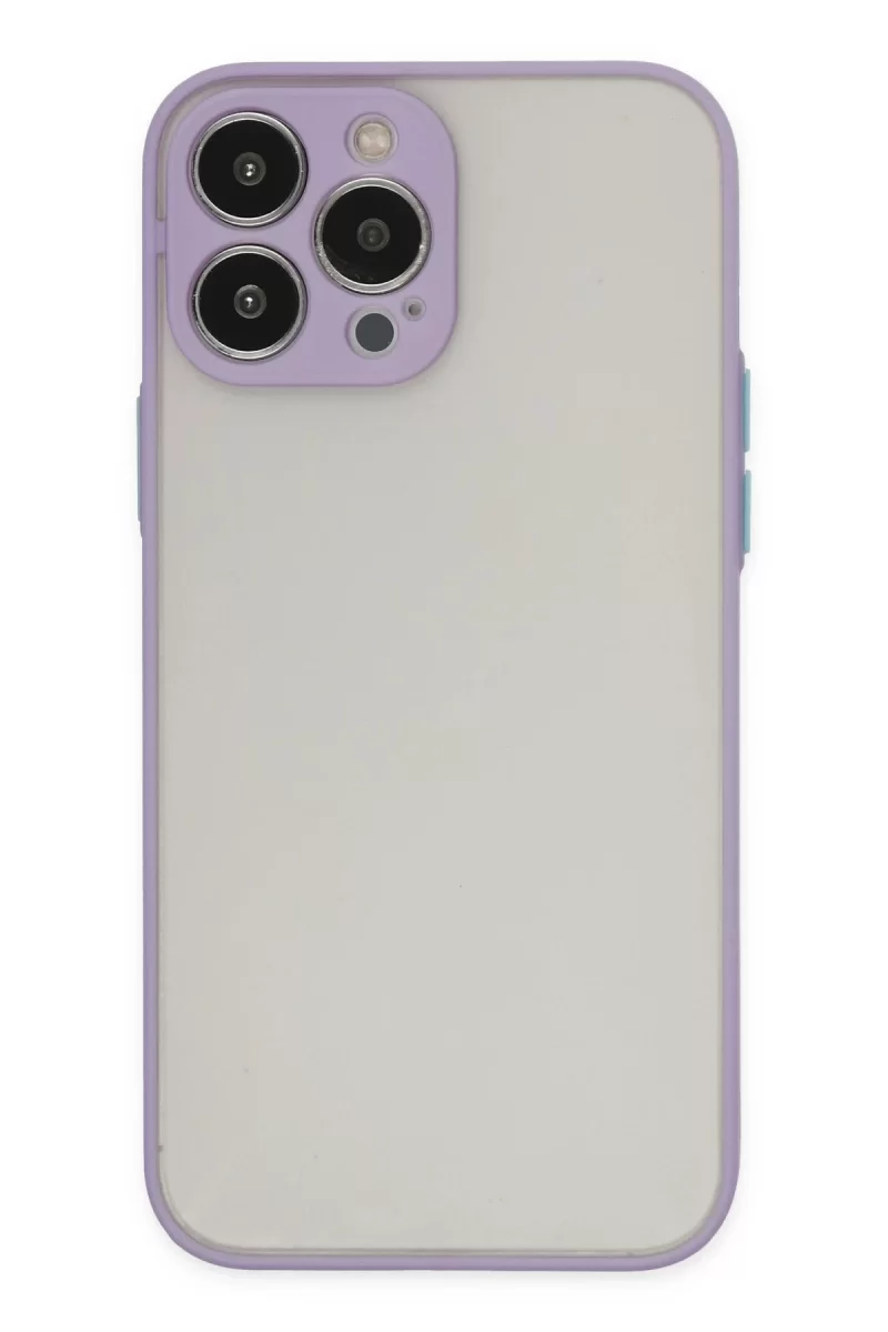 Newface Apple iPhone 15 Pro Max Kılıf Montreal Silikon Kapak - Mor
