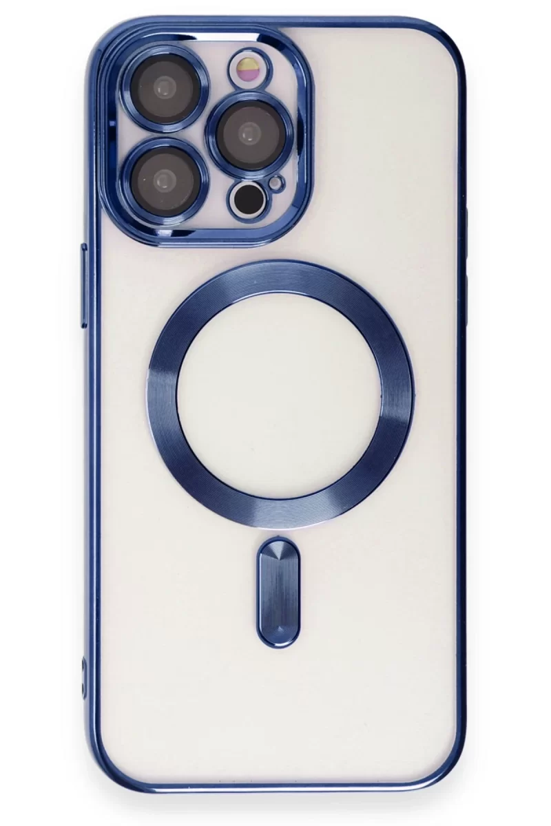 Newface Apple iPhone 15 Pro Max Kılıf Kross Magneticsafe Kapak - Lacivert