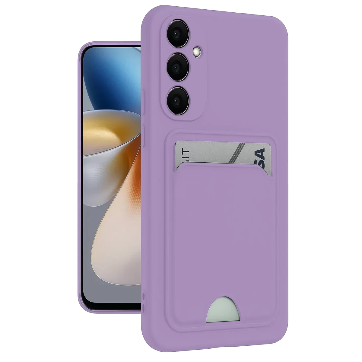 Newface Samsung Galaxy M15 Kelvin Kartvizitli Silikon - Lila