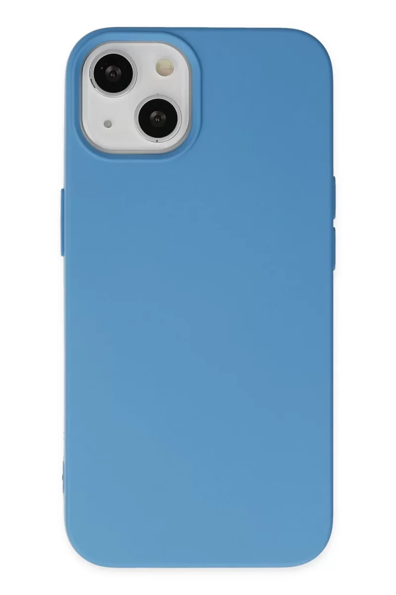 Newface Apple iPhone 15 Pro Kılıf Nano içi Kadife Silikon - Mavi